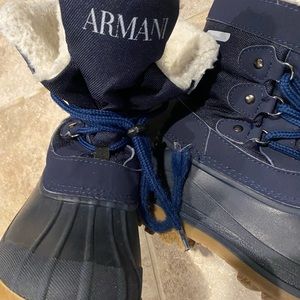 Armani Junior Kids Snow Boots Size 13.5 -1.
